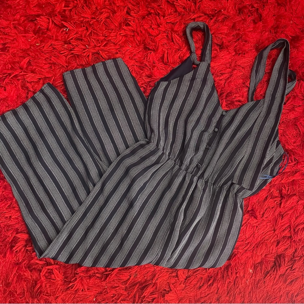 Dark blue and white jumpsuit